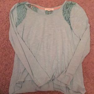 Lace green shirt